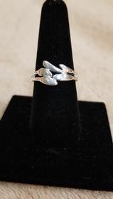 Sterling Silver Smooth Leaf Ring Size 8 159//280
